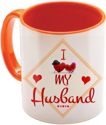 

SKY TRENDS Wonderful & Best Valentine Orange Gift For GirlFriend,Boyfriend,Husband,Wife,Friend Design Cod 052 Ceramic Mug(325 ml)
