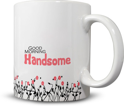 

Ackme Design Good Morning Handsome Ceramic Mug(325 ml), Multicolor