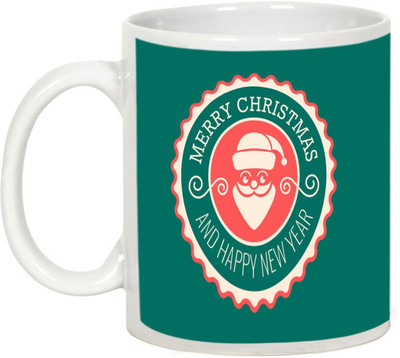 

AllUPrints Happy Santa Claus Ceramic Mug(325 ml), White