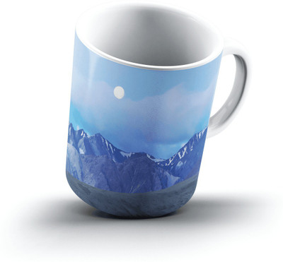 

Ucard Moonrise Over The Alaskan Range2501 Bone China, Ceramic, Porcelain Mug(325 ml), Multicolor