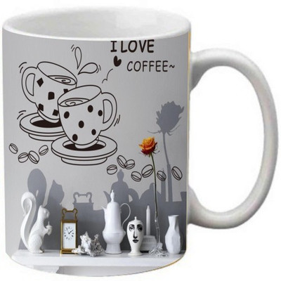 

Maison n Mode Love Coffee Ceramic Mug(350 ml), Multicolor