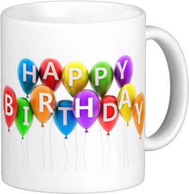 

Exoctic Silver Happy Birthday To You : B'day 004 Ceramic Mug(300 ml), Multicolor