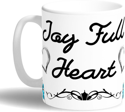 

PRINT OPERA Joy Full Heart Ceramic Mug(330 ml), Multicolor