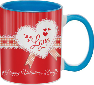 

SKY TRENDS Great Romantic Love Best Gifts For Valentine Day For Girlfriend Boyfriend Fiance Wife Husband, Anniversary,Christmas, Design 083 Ceramic Mug(325 ml), Blue