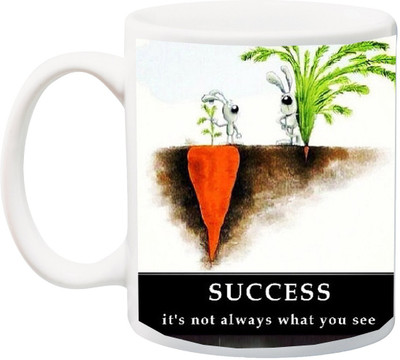 

ME&YOU Success it's not always what you See printed Ceramic Mug(325 ml), Multicolor