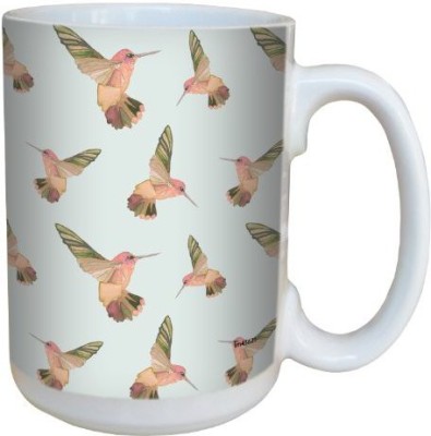 

Tree-Free Greetings Greetings lm43621 Sweet Hummingbird Pattern by Shell Rummel Ceramic with Full-Sized Handle, 15-Ounce, Multicolored Ceramic Mug(60 ml), Multicolor