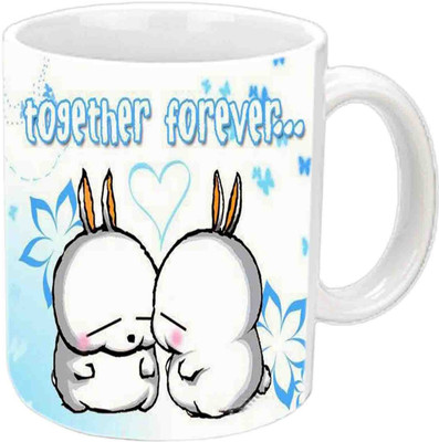 

Raj Laxmi Together Forever White Ceramic Ceramic Mug(3.5 ml)