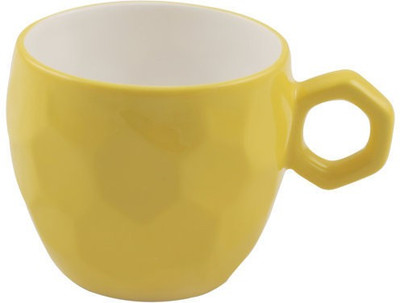 

BP Bharat Football Yellow Bone China Mug(150 ml, Pack of 6), White;yellow