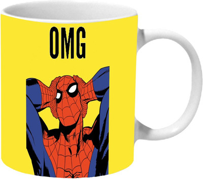 

Mooch Wale Oh My God Spider Man Ceramic Mug(325 ml), Multicolor