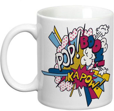

Prithish Cartoon Fight Effects Ceramic Mug(330 ml), Multicolor