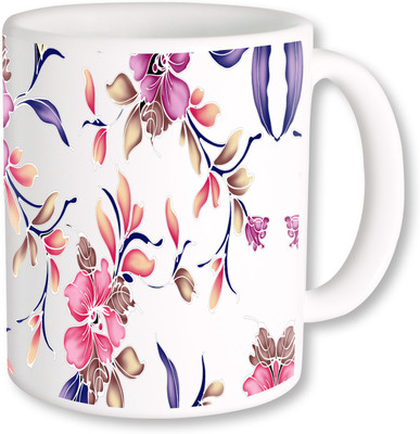 

Heyworlds gifts for flower design 03 Ceramic Mug(325 ml), Multicolor