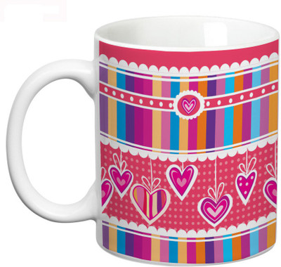 

Prithish Abstract Design 32 Ceramic Mug(330 ml), Multicolor