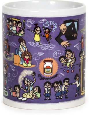 

Chumbak Childhood Days Ceramic Mug(300 ml), Purple