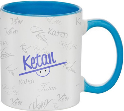 

SKY TRENDS Ketan Birthday Gift Coffee 350 ML Ceramic Mug(350 ml), Multicolor