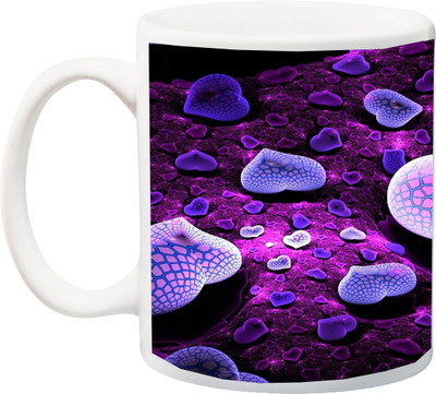 

ME&YOU Color Beautiful Love 3D printed Ceramic Mug(325 ml), Multicolor