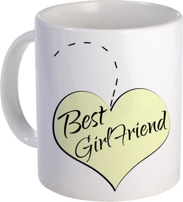 

SKY TRENDS Best GirlFriend In the World Amazing Gift For Valentine Day Design (97) Ceramic Mug(320 ml), White