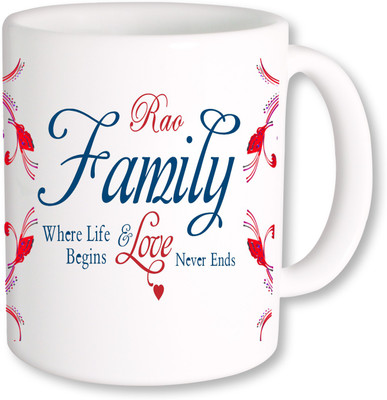 

PhotogiftsIndia Rao Family Ceramic Mug(325 ml), Multicolor