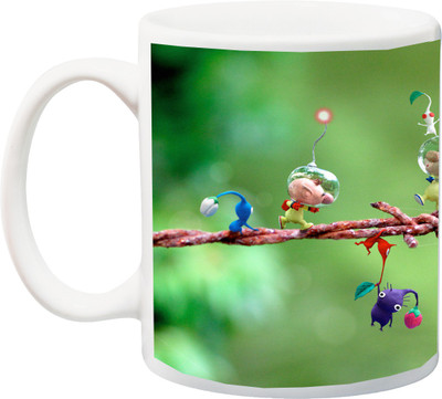 

ME&YOU Special Beautifull Cartoon Rose 3D printed Ceramic Mug(325 ml), Multicolor
