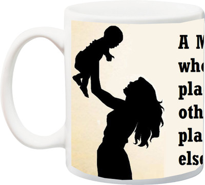 

ME&YOU Gift for Mom/Mummy/Mother/Mum on anniversary/Birhday;A mother is she who can place of all others but whose no one elsa can take printed Ceramic Mug(325 ml), Multicolor