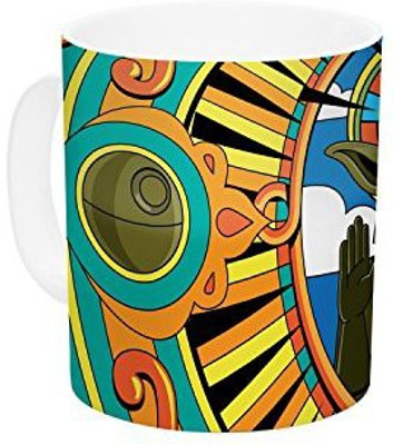 

Kess InHouse InHouse Roberlan Darth Yoda Star Wars Ceramic Coffee, 11 oz, Multicolor Ceramic Mug(60 ml)