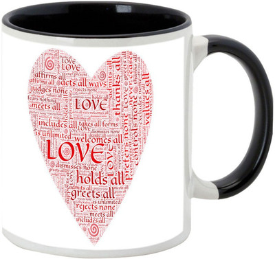 

AllUPrints Heartwarming Valentines Day Gift For Husband Black Ceramic Mug(325 ml)