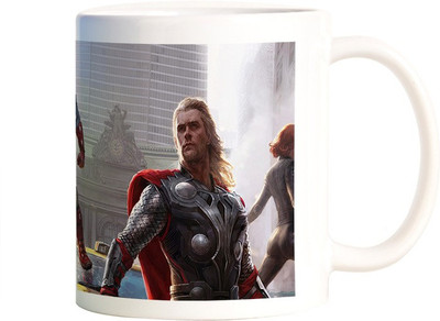 

Rangeele Inkers Avengers Paintings Ceramic Mug(300 ml), Multicolor