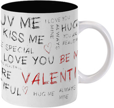 

Allthingscustomized Valentines Day Ceramic Mug, Black