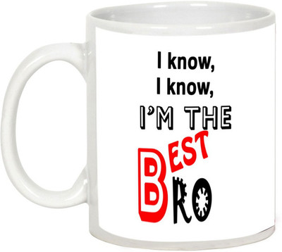 

AllUPrints Gift For Rakhi - You Wish You Had A Sister As Cool As Me. Ceramic Mug(325 ml), White