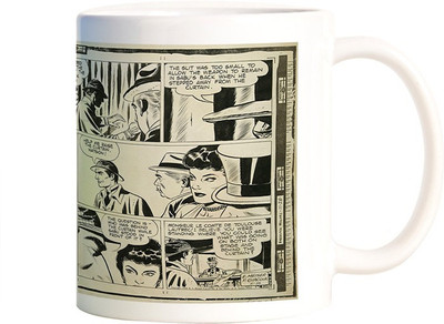 

Rangeele Inkers Sherlock Holmes Comic Strip Ceramic Mug(300 ml), Multicolor