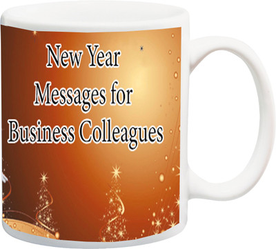 

ME&YOU Gift for New Year Messages for Business Colleaques printed Ceramic Mug(325 ml), Multicolor