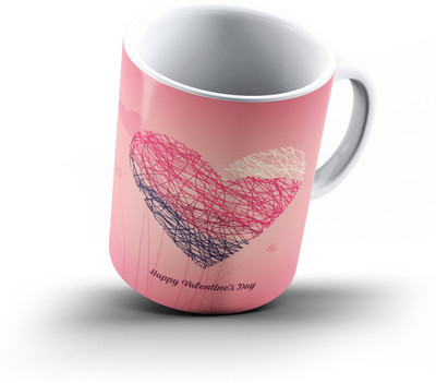 

Ucard Valentines Day Love621 Bone China, Ceramic, Porcelain Mug(325 ml), Multicolor
