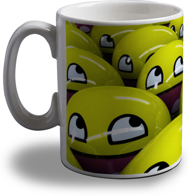 

Artifa Yellow Smileys Porcelain, Ceramic Mug(350 ml), Multicolor