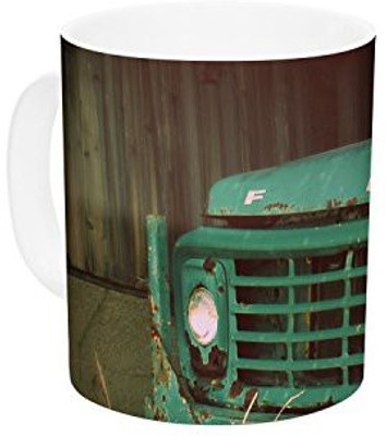 

Kess InHouse InHouse Angie Turner Ford Teal Car Ceramic Coffee, 11 oz, Multicolor Ceramic Mug(60 ml)