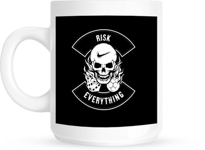 

HuppmeGift Risk Everything White Ceramic Mug(350 ml)