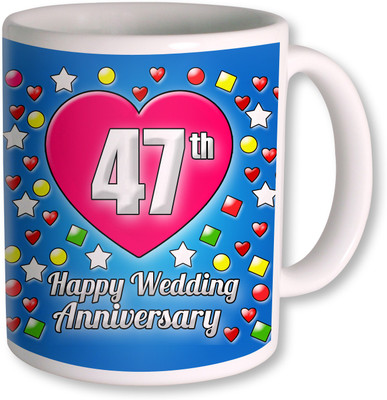 

PhotogiftsIndia Gifts For 47th Wedding Anniversary Coffee Ceramic Mug(350 ml), White