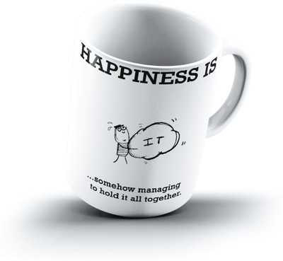 

Ucard Happiness Is1640 Bone China, Ceramic, Porcelain Mug(325 ml)