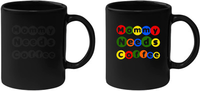 

Krishna Devi Traders LLP Best Mommy Magic Ceramic Mug(400 ml), Black