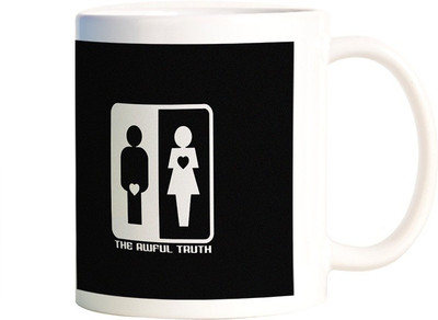Rangeele Inkers The Awful truth Ceramic Mug(300 ml), Multicolor