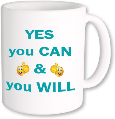 

PhotogiftsIndia Yes You Can Ceramic Mug(325 ml), Multicolor