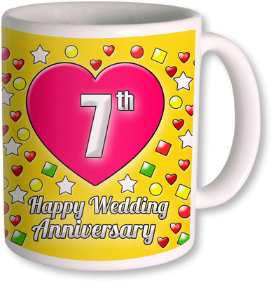 

PhotogiftsIndia 7th Wedding Anniversary Ceramic Mug(350 ml), White
