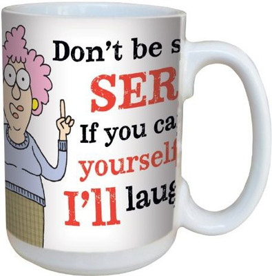 

Tree-Free Greetings Greetings lm43774 Hilarious Aunty Acid Laugh at Yourself by The Backland Studio Ceramic, 15-Ounce Ceramic Mug(60 ml), Multicolor