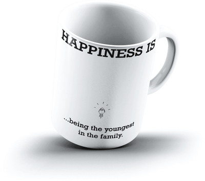 

Ucard Happiness Is2230 Bone China, Ceramic, Porcelain Mug(325 ml), Multicolor