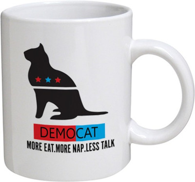 

My Bestow Demo Cat - MyBestow White Plain Coffee Ceramic Ceramic Mug(320 ml), Multicolor