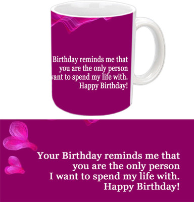 

Raj Laxmi Happy B'day With Nice Quote White Ceramic Ceramic Mug(3.5 ml)