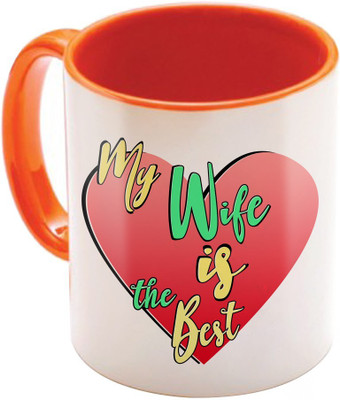

SKY TRENDS Wonderful & Best Valentine Orange Gift For GirlFriend,Boyfriend,Husband,Wife,Friend Design Cod 109 Ceramic Mug(325 ml)