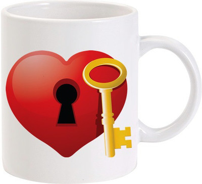 40% OFF on Lolprint Heart Lock and Key Ceramic Mug(325 ml) 40% OFF on Lolprint Heart Lock and Key Ceramic Mug(325 ml)