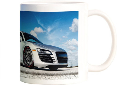 

Rangeele Inkers Audi r8 silver Ceramic Mug(300 ml), Multicolor