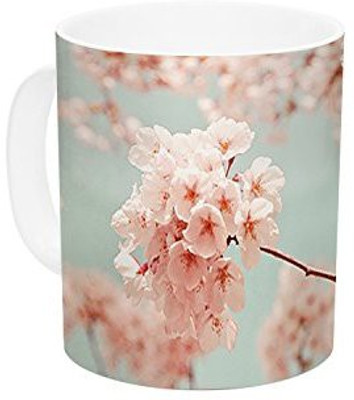 Kess InHouse InHouse Iris Lehnhardt Blossoms All Over Flowers Ceramic Coffee, 11 oz, Multicolor Ceramic Mug(60 ml)