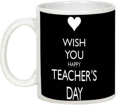 

AllUPrints Wish You Happy Teacher's Day Ceramic Mug(325 ml), White