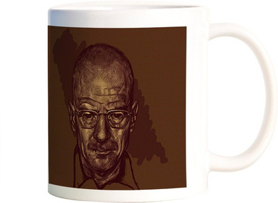 

Rangeele Inkers Walter White Brown Painting Ceramic Mug(300 ml), Multicolor